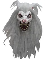Comprar Máscara De Lobo White Moon Halloween Disfraz Hombre Lobo