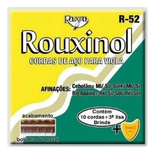 Corda De Aço Rouxinol Viola R-52 - 12 Pacotes Com 10 Cordas