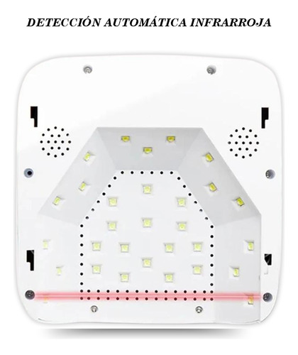 Lámpara Profesional Con Diamante Recargable Uv/led 72w Rosa
