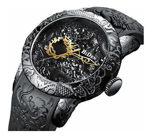 Relojes De Cuarzo Para Hombre Diseño De Dragon En 3d Con Es