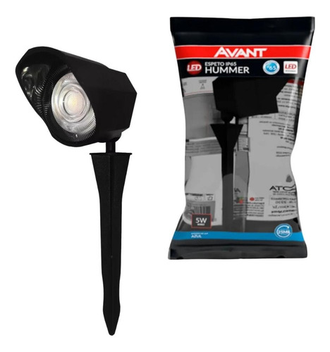 Espeto Led Jardim 5w Avant Prova D'água Cor da carcaça Preto Cor da luz Azul 110V/240V