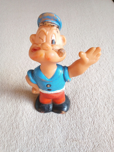 Popeye Él Marino Antiguo Muñeco Dé Goma (Usado)
