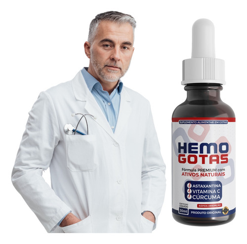 Hemo Gotas 30ml Fórmula Natural Avançada 1un 1 Mês Sabor Hemo Gotas