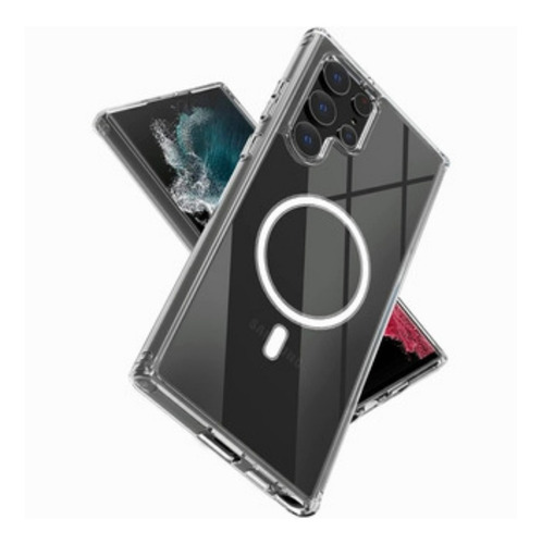 Kit Funda Transparente + Mica Camara Para Galaxy S23 Magsafe