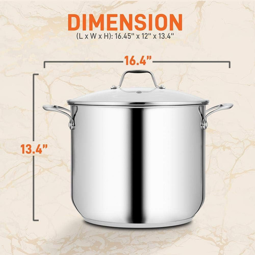 Olla Para Sopa Con Tapa Transparente Nutrichef