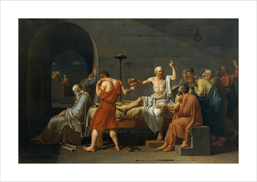 Lamina La Muerte De Socrates Jacques Louis David 70x49