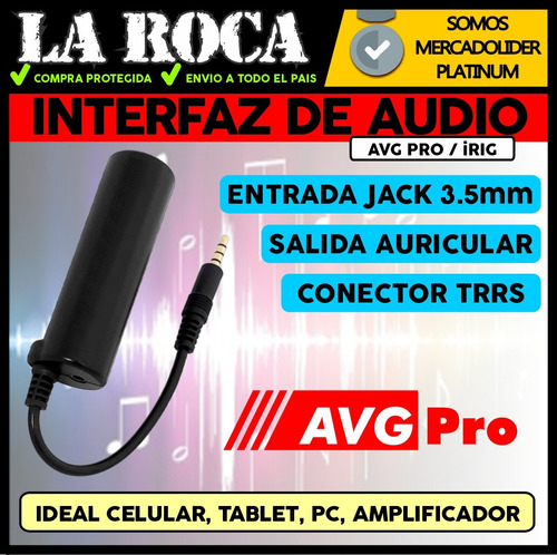 Imagen 3 de 10 de Interfaz Audio Para Celular Tablet Guitarra Bajo Teclado