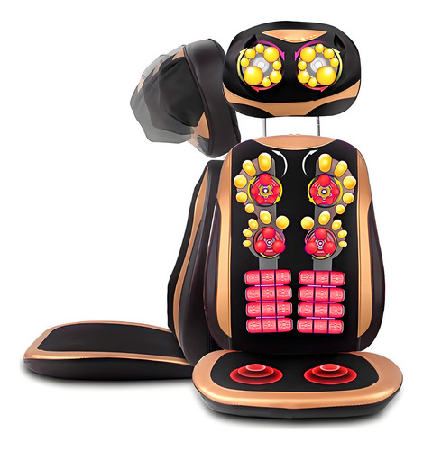 Assento Massageador Neck E Back Shiatsu 3d Com Aquecimento Eletrico 127/220V