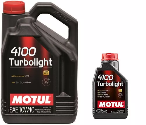 ACEITE MOTUL 4100 TURBOLIGHT 10W40 5L : : Coche y moto