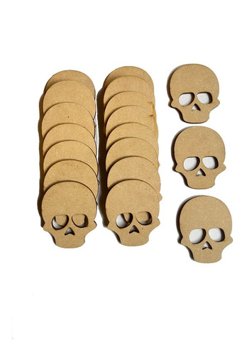 50 Figuras Calavera 5cm X 6cm - Mdf 3mm