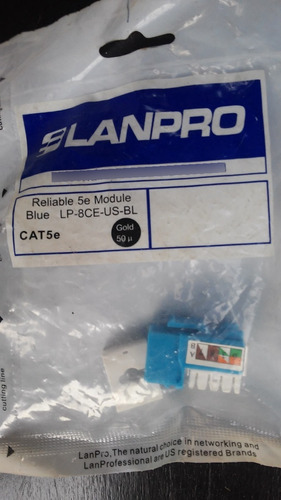 Jack O Coupler Rj45 Cat5e Lanpro Azul