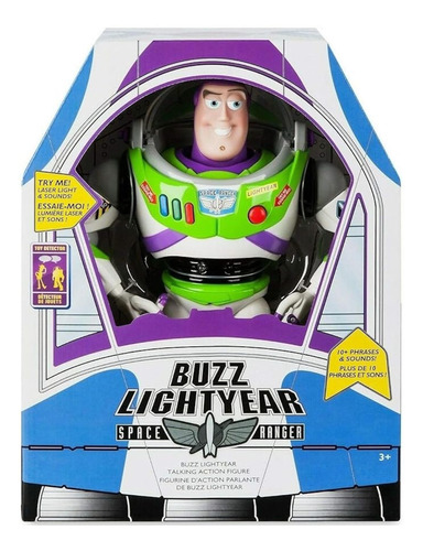 Buzz Lightyear Muñeco Con Luz Y Sonido Original Disney 12 P