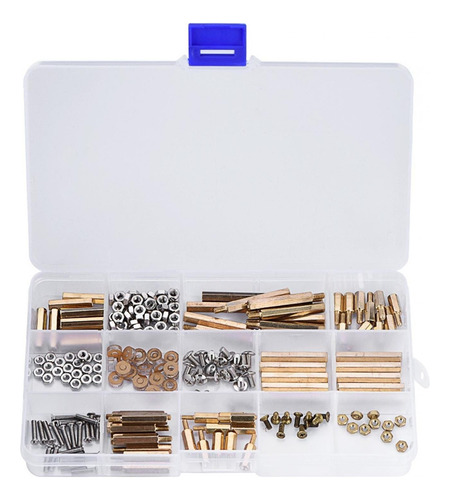 210pcs Tornillos Kit Tuercas Macho Hembra Separador Con Caja