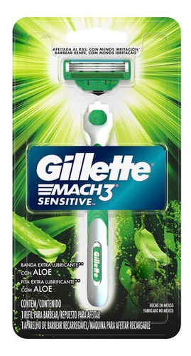 Barbeador Gillette Mach3 Sensitive Aparelho De Barbear