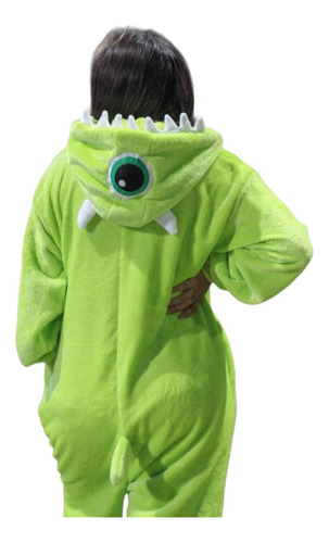 Kigurumi Mameluco, Pijama Mike Wazowsk Verde Suave Y Termica