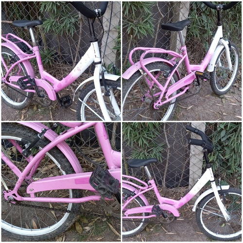 Bicicleta Nena Rosa Y Blanco Rod20