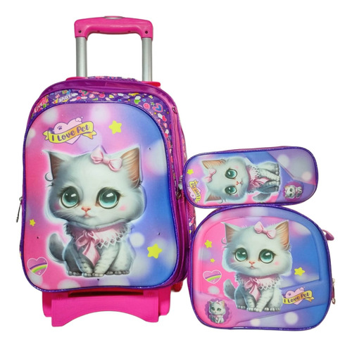 Mochila Lonchera Y Lapicera Primaria Con Llantas O Ruedas (Reacondicionado)