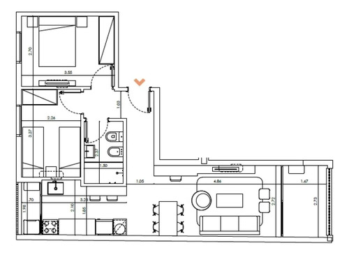 Apartamento En Venta De 2 Dormitorios En Zona Barrio Sur