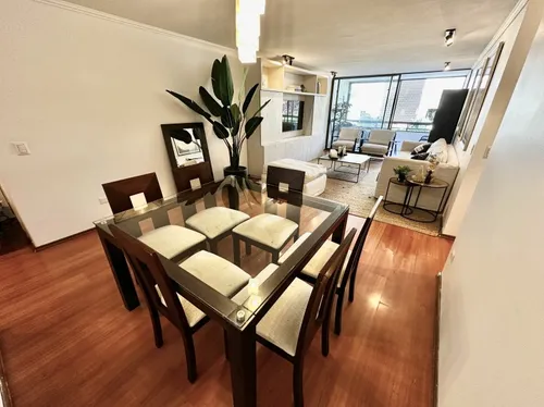 Amoblado Amplio Departamento En Arriendo 3d+1d Servicio-4b+e