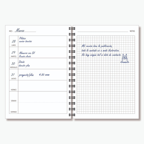 Agenda Perpetua Semana/notas Imprimible-editable A5 Final