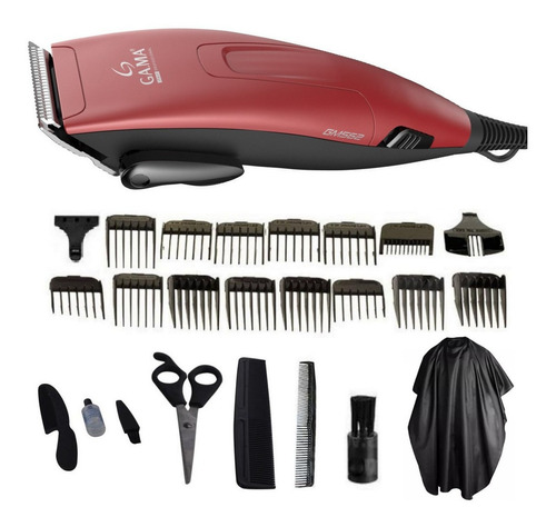 Cortadora De Pelo Gama Gm562 Con Capa Barbero 24 Piezas