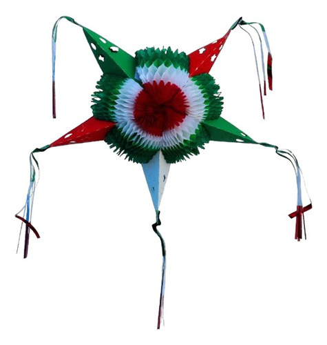 Decoración Papel Picado Estrella Piñata Tricolor #1 ,20 Pz