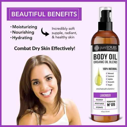 Aceite Corporal De Lavanda Ultra Hidratante Para Piel Seca,
