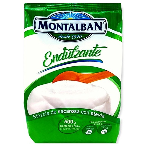 Edulcorante Endulzante Montalban 500gr 0620 Ml.