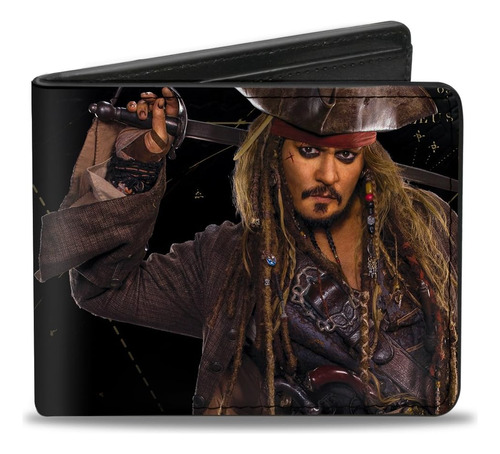 Hebilla Para Hombre Jack Sparrow Vivid Sword Pose + Piratas 