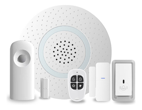 Kit Alarme Residencial Inteligente Sistema Smart Wifi Alexa Cor Branco