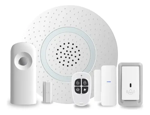 Kit Alarme Residencial Inteligente Sistema Smart Wifi Alexa Branc...
