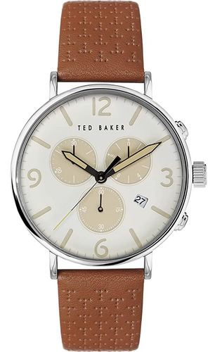 ~? Correa De Cuero De Cuarzo Para Hombre Ted Baker, Reloj Ca