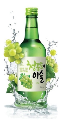 Soju Bebida Coreana Sabor Uva 360 Ml Chupito Shot