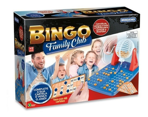 Brinquedo Bingo Infantil Com Globo Giratório+48 Cartelas