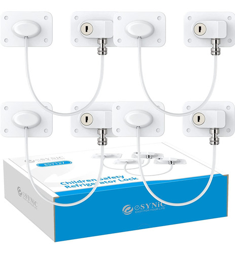 Esynic - Cerraduras Para Refrigerador, 4 Cerraduras De Refri
