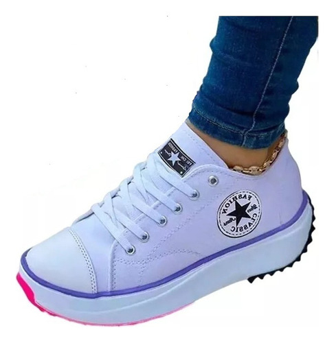 Zapatillas Con Plataforma Para Mujer, Estilo Casual