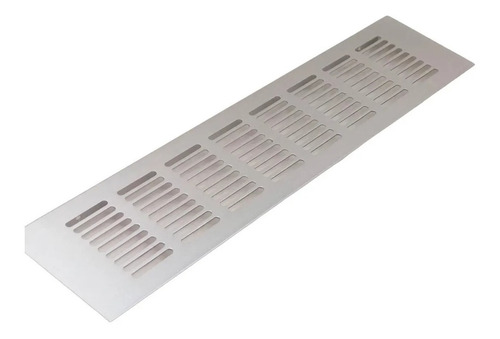 Rejilla Ventilacion 35.7 X 8 Cm Aluminio Cromo Mate Mueble