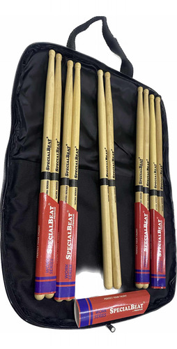 Kit Baqueta 5 Pares Specialbeat By Prostick Usa+bag Brinde