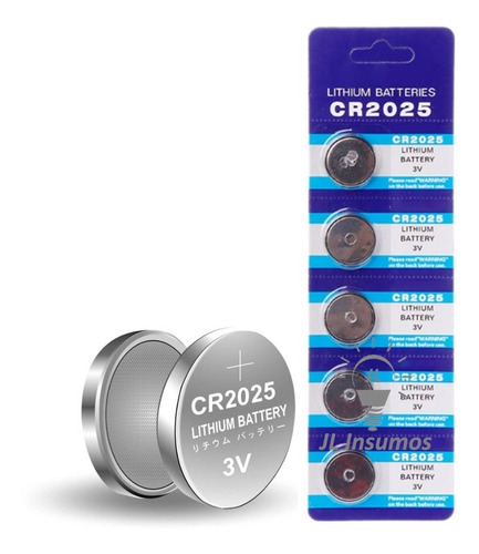 Pack 2 Cr2025 Battery Lithium
