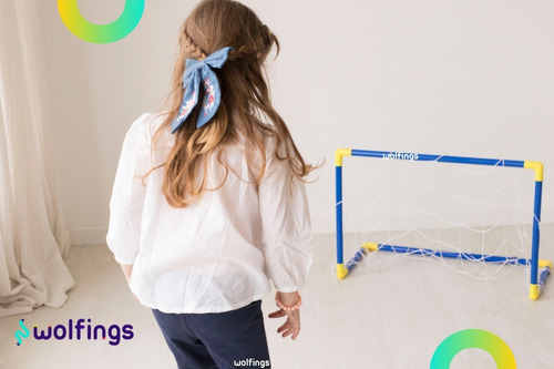 Imagen 9 de 10 de Pelota De Futbol Juego Arco Con Red Y Accesorios De Juguete