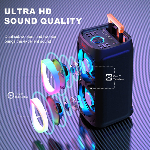 Máquina De Karaoke Jyx T9 Con 2 Micrófonos Inalámbricos De 5