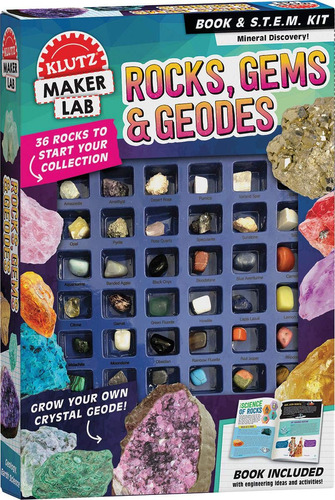 Rocas, Gemas Y Geodas: Maker Lab (klutz Stem Kit) 8 X 1.5