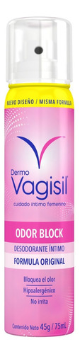 Desodorante Dermovagisil íntimo femenino odor block 75mL