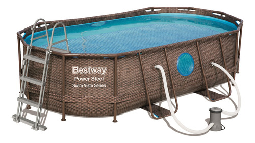 Alberca Estructural Bestway Power Steel Swim Vista Series Ii 56714 X 2.5 M De Ancho