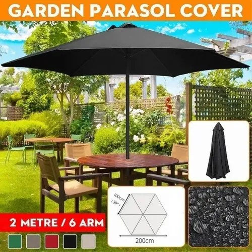 Gardenia Funda De Repuesto Para Sombrilla – 300x400 Cm, Color Crudo, Con Solapas Laterales, Compatible Solo Con Modelo Gardenia Roma 3x4