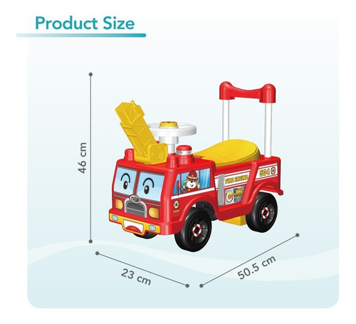 Carrito Montable Bombero Mytoy Mod. 5504