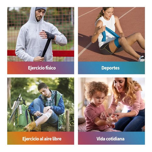 Venda Coesiva Autoadesiva 5cm X 4,5m Elástica 12 Unidade