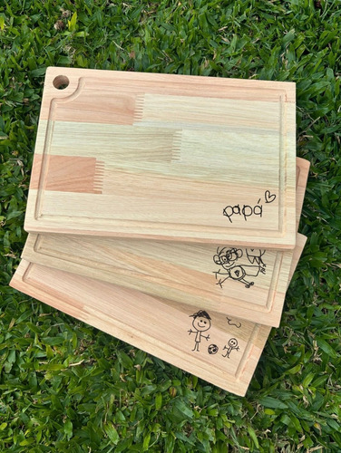 Tabla De Asado Eucalipto.por 10 U. Personalizado Grabado . Lisa Madera