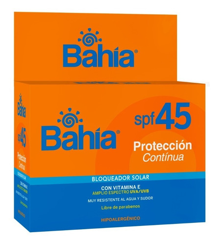 Bloqueador Bahía Protección Continua Spf45 Sachet 10g.