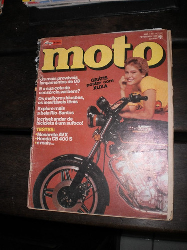 Xuxa Revista Moto Danificada, Desgastada Sem Poster